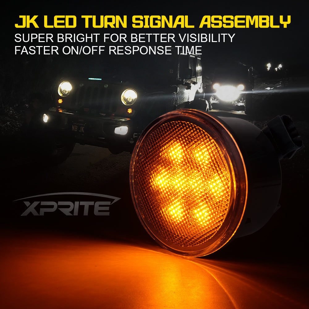 Jeep Amber Turn Signal Lights for 07-18 Jeep Wrangler JK