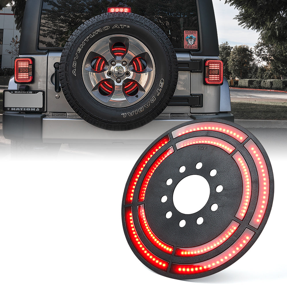 14" Dual Spare Tire LED Brake Light | Cyclone Series