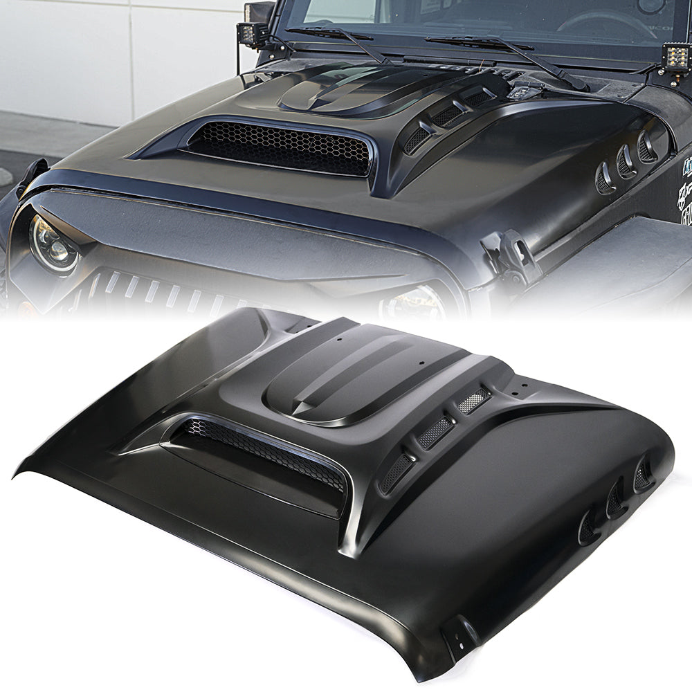Jeep Wrangler JK Hood with Functional Air Vents | Piranha Series