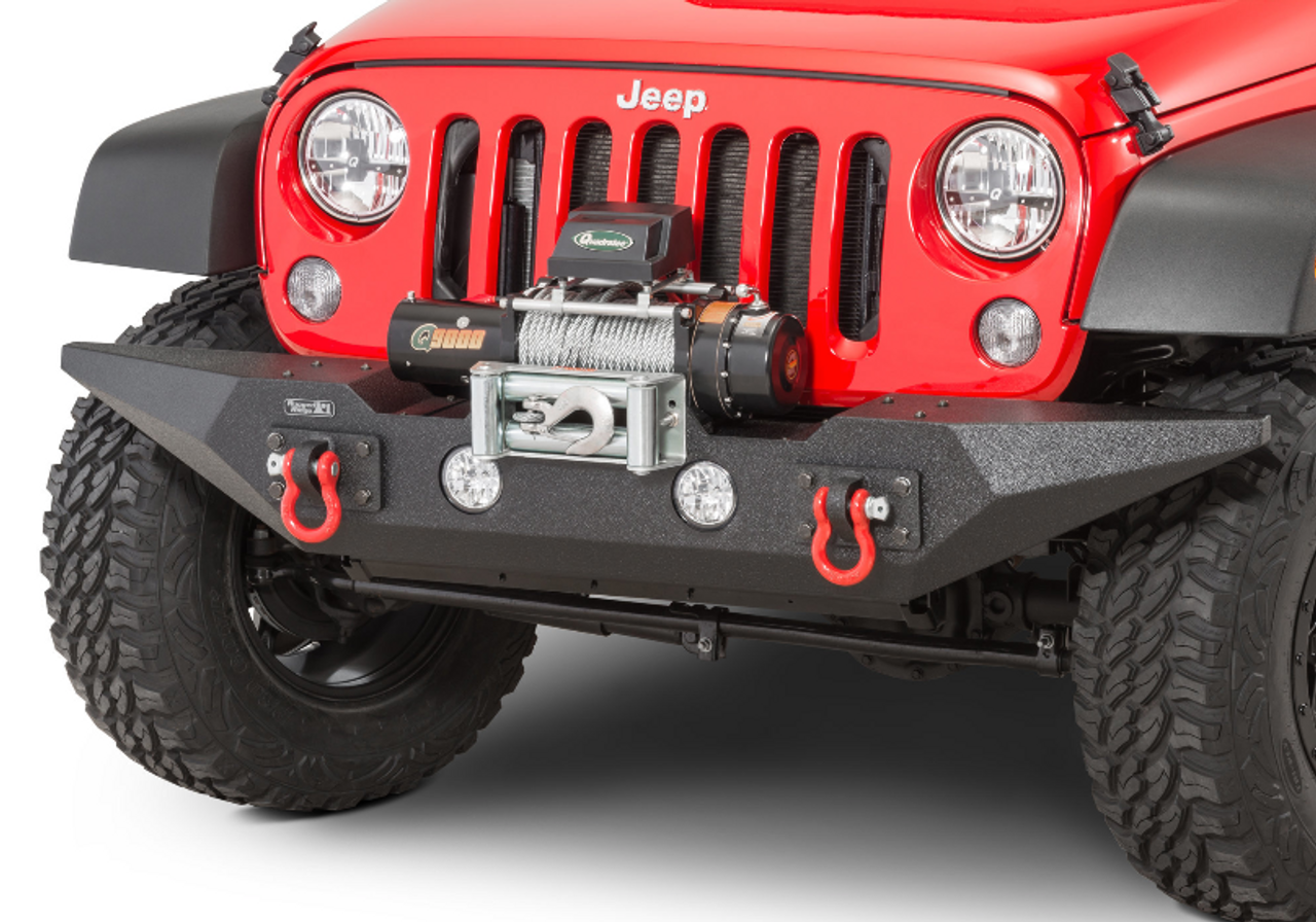 Spartan Front Bumper Satin Black Wrangler JK 07-18 by Rugged Ridge