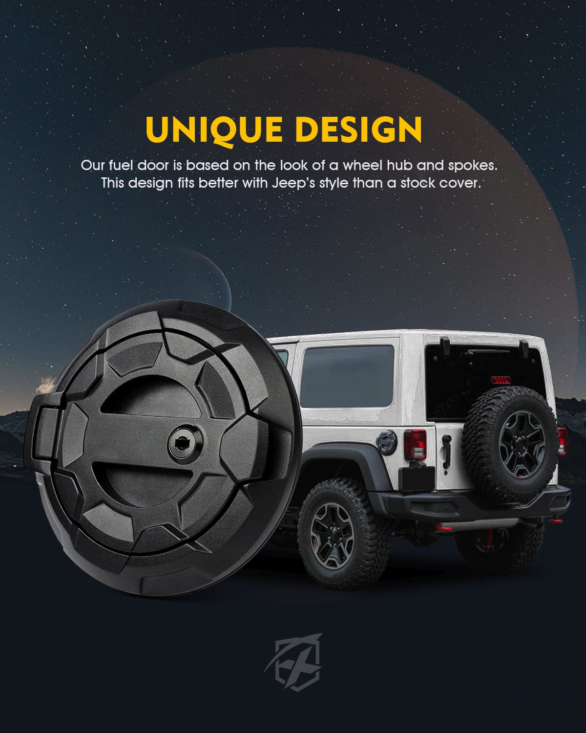 Jeep Wrangler JK Gas Cap Cover | Bedrock Series