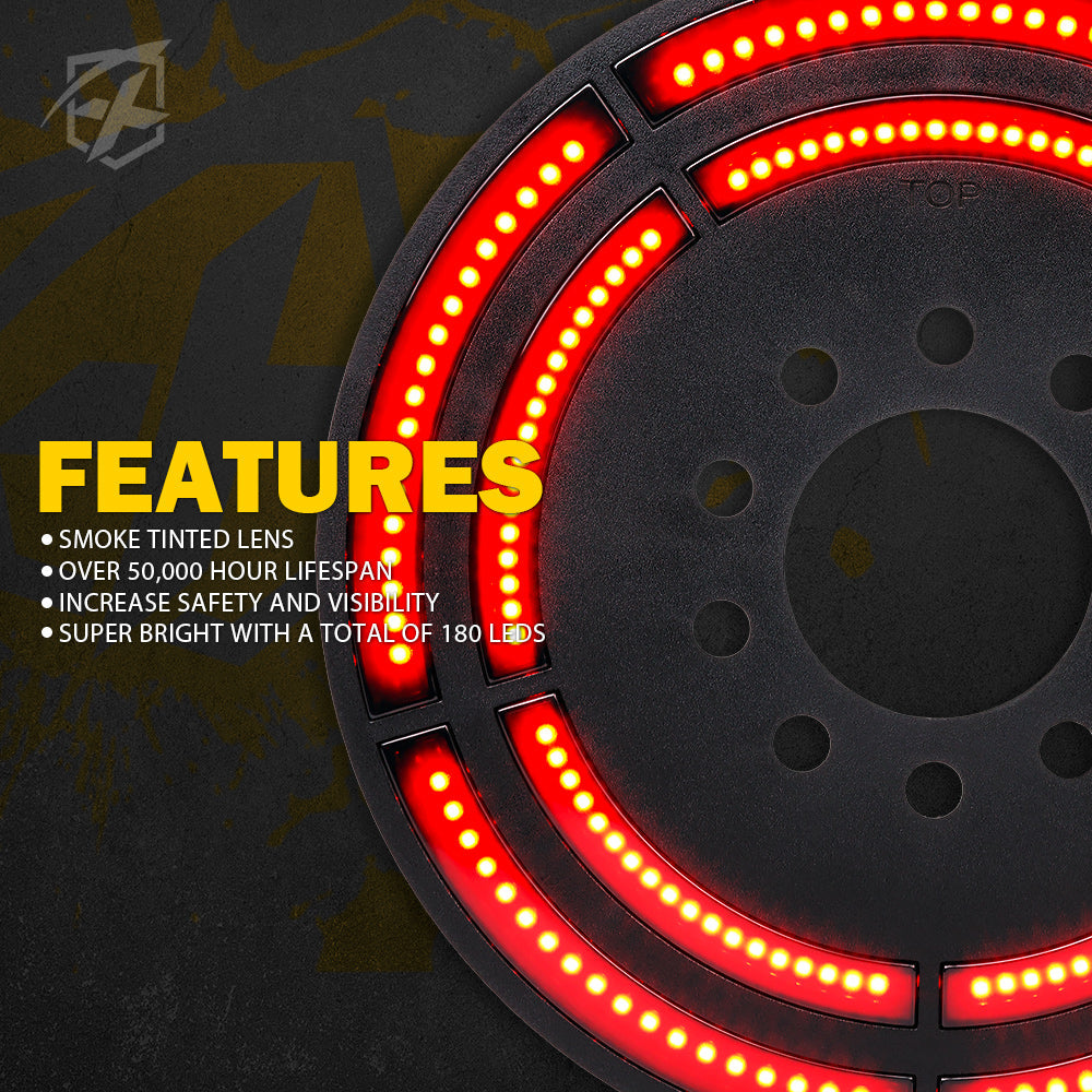 14" Dual Spare Tire LED Brake Light | Cyclone Series
