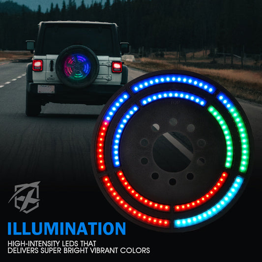 RGB Dual Ring Spare Tire Brake Light for Jeep Wrangler