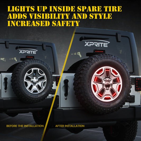 Jeep Wrangler JK/JL 14" Spare Tire Brake Light | Typhoon Series