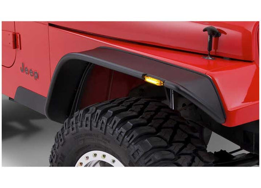 Bushwacker Flat Style 4 PC Fender Flares Wrangler YJ 87-95 by Bushwacker