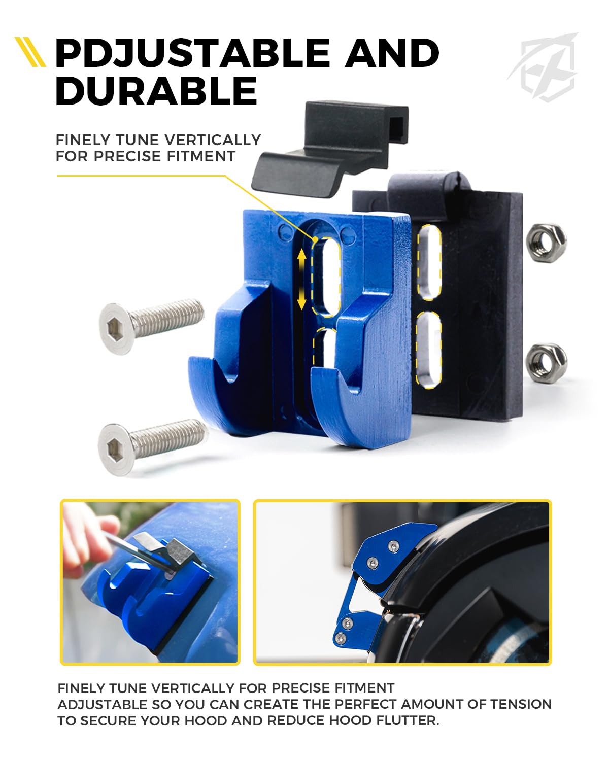 Jeep Wrangler Aluminum Hood Latch with U.S. Flag