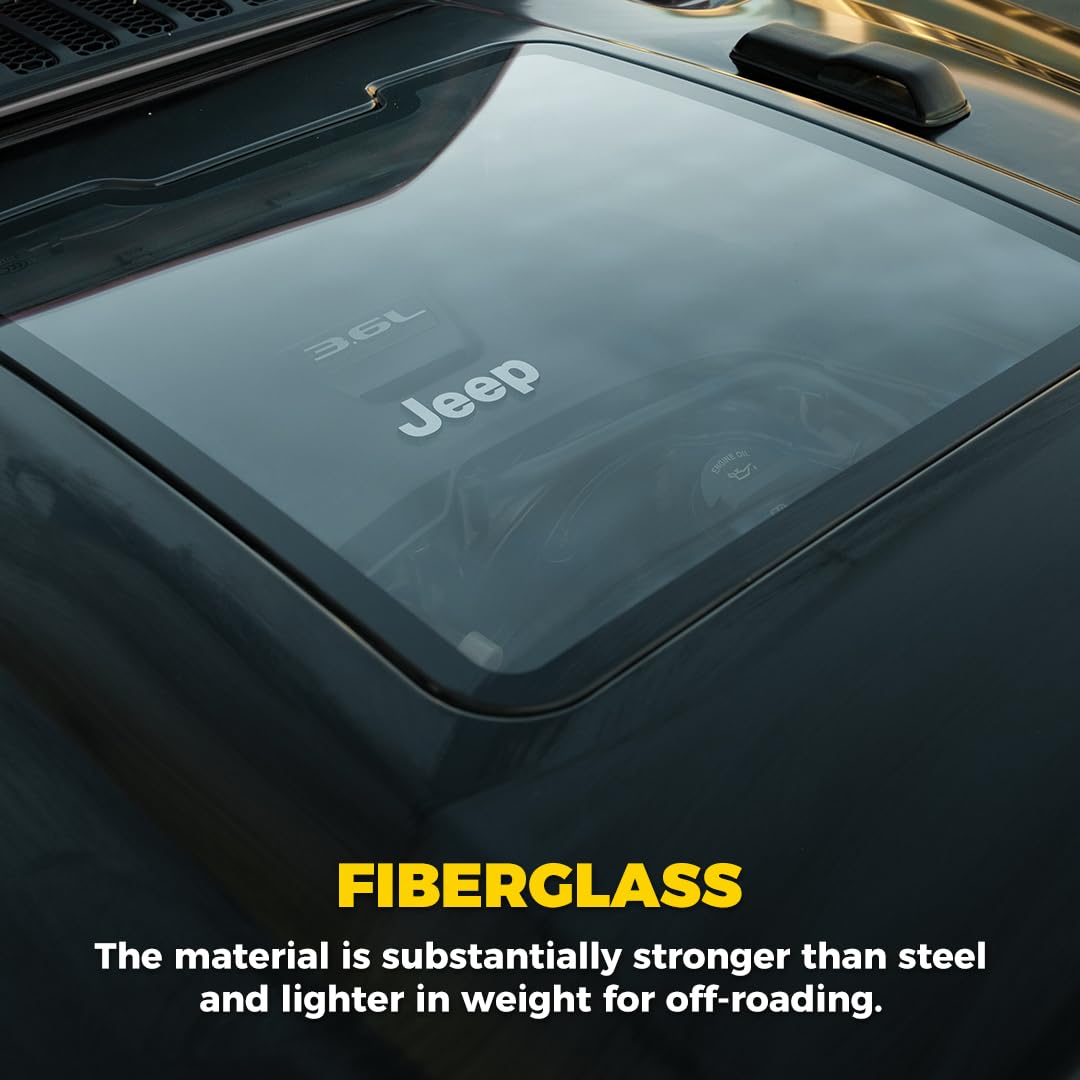 Jeep Wrangler JK Hood with Visible Engine Interior  | ZR1