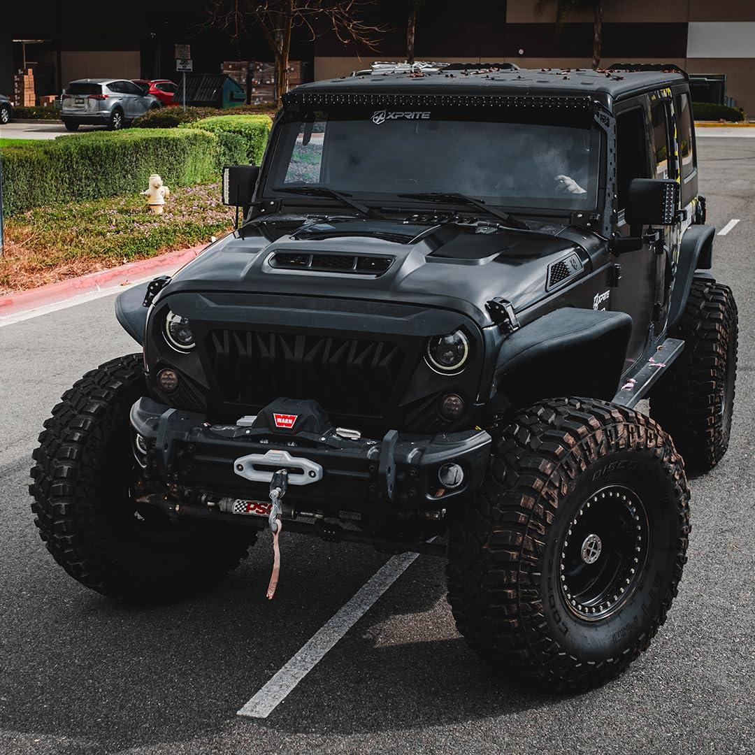 Jeep Wrangler JK Hood with Visible Engine Interior  | ZR1