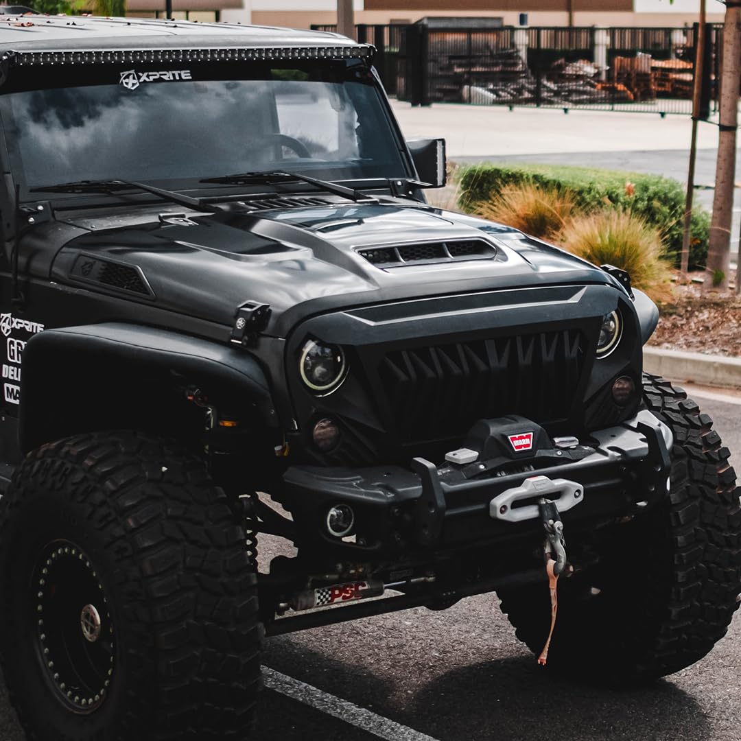 Jeep Wrangler JK Hood with Visible Engine Interior  | ZR1