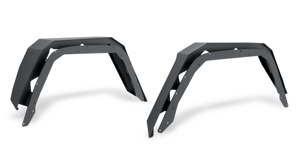 Rugged 2019-2024 Jeep Gladiator JT Rear Fender Flares, 3/16" Steel, High Clearance
