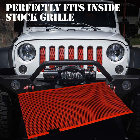 Stainless Steel Jeep Grille Insert For 2007-2018 Jeep Wrangler JK