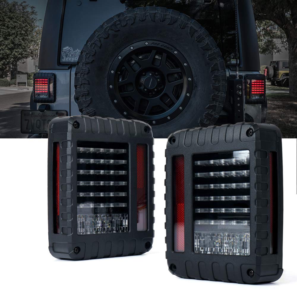 LED Tail Lights for Defender Series Jeep Wrangler JK 07-18