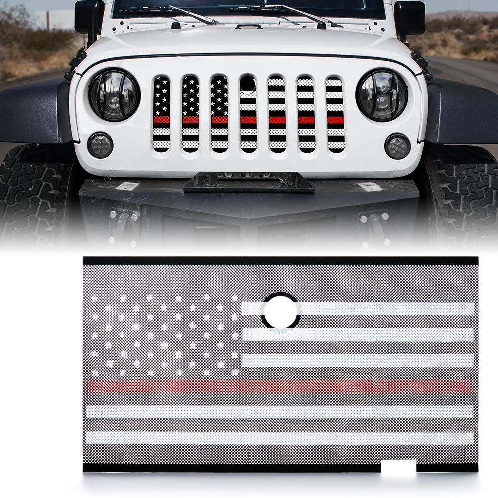 Jeep Grille Insert with American Flag For 2007-2018 Jeep Wrangler JK
