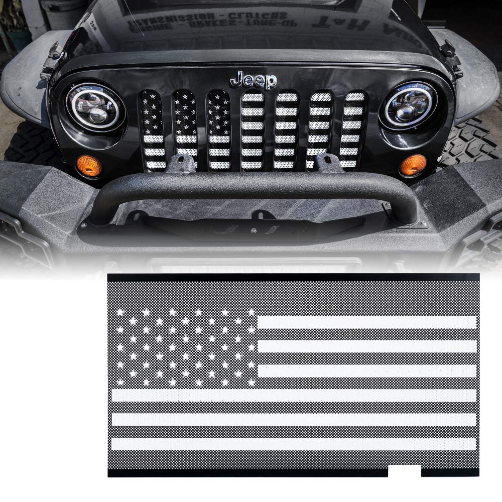 Jeep Grille Insert with American Flag For 2007-2018 Jeep Wrangler JK