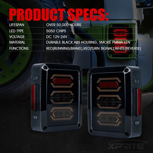 Jeep LED Tail Lights | Diamond Series