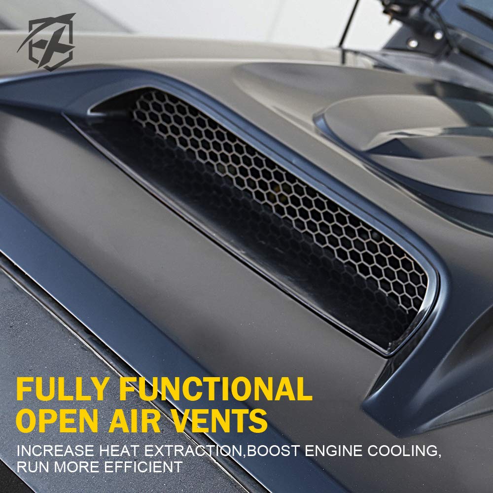 Jeep Wrangler JK Hood with Functional Air Vents | Piranha Series