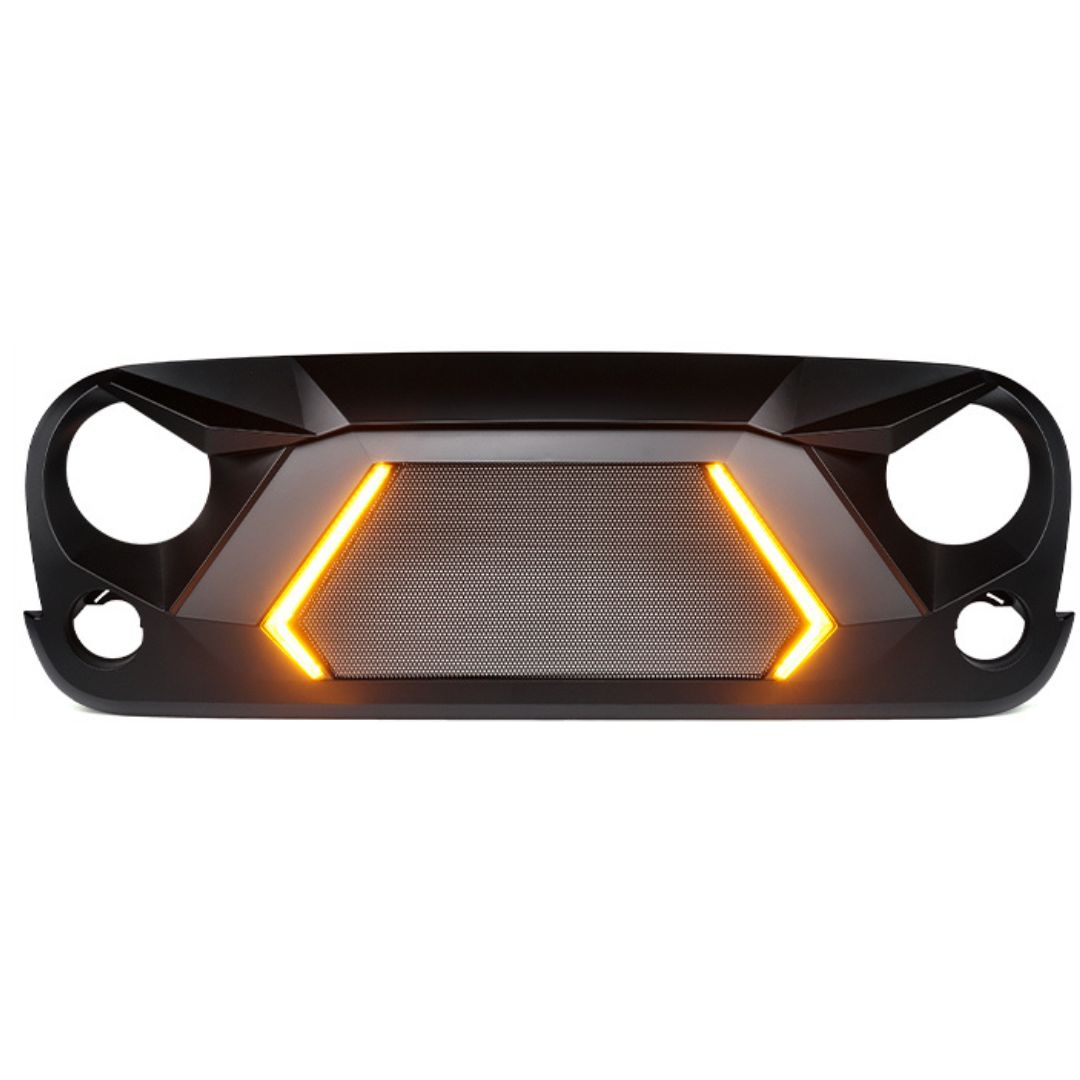Jeep Grille with Turn Signal Lights for 2007-2018 Jeep Wrangler JK JKU