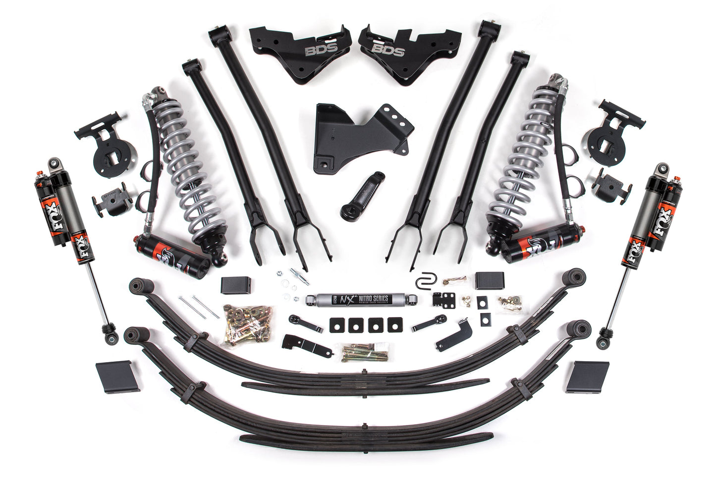 5 Inch Lift Kit w/ 4-Link | FOX 2.5 Performance Elite Coil-Over Conversion | Ford F250/F350 Super Duty (23-25) 4WD | Diesel