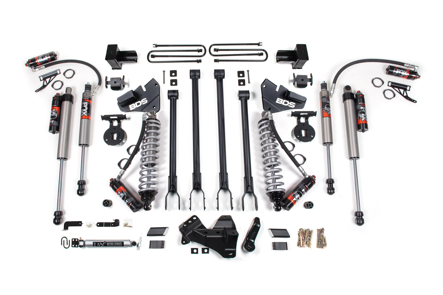 4 Inch Lift Kit w/ 4-Link | FOX 2.5 Performance Elite Coil-Over Conversion | Ford F350 Super Duty DRW (20-22) 4WD | Diesel