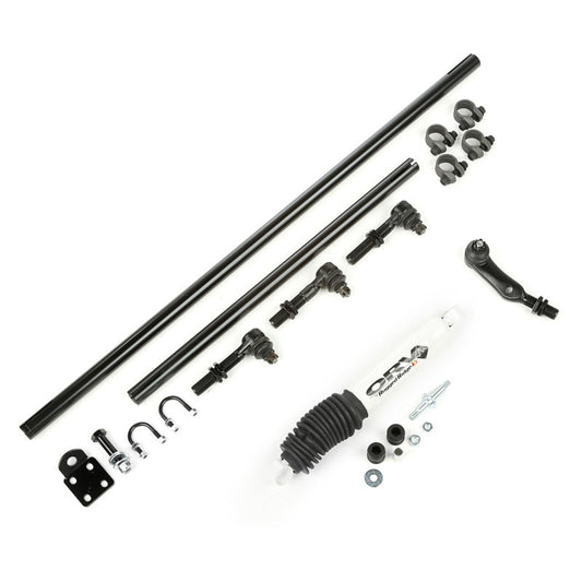 HD Tie Rod Steering Kit W/ Damper 84-06 Jeep XJ ZJ TJ by Rugged Ridge