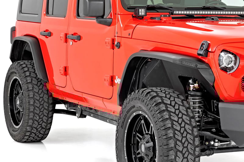 High Clearance LED Flat Fender Flare Kit | UV Treated | | Jeep Wrangler JL (18-24)