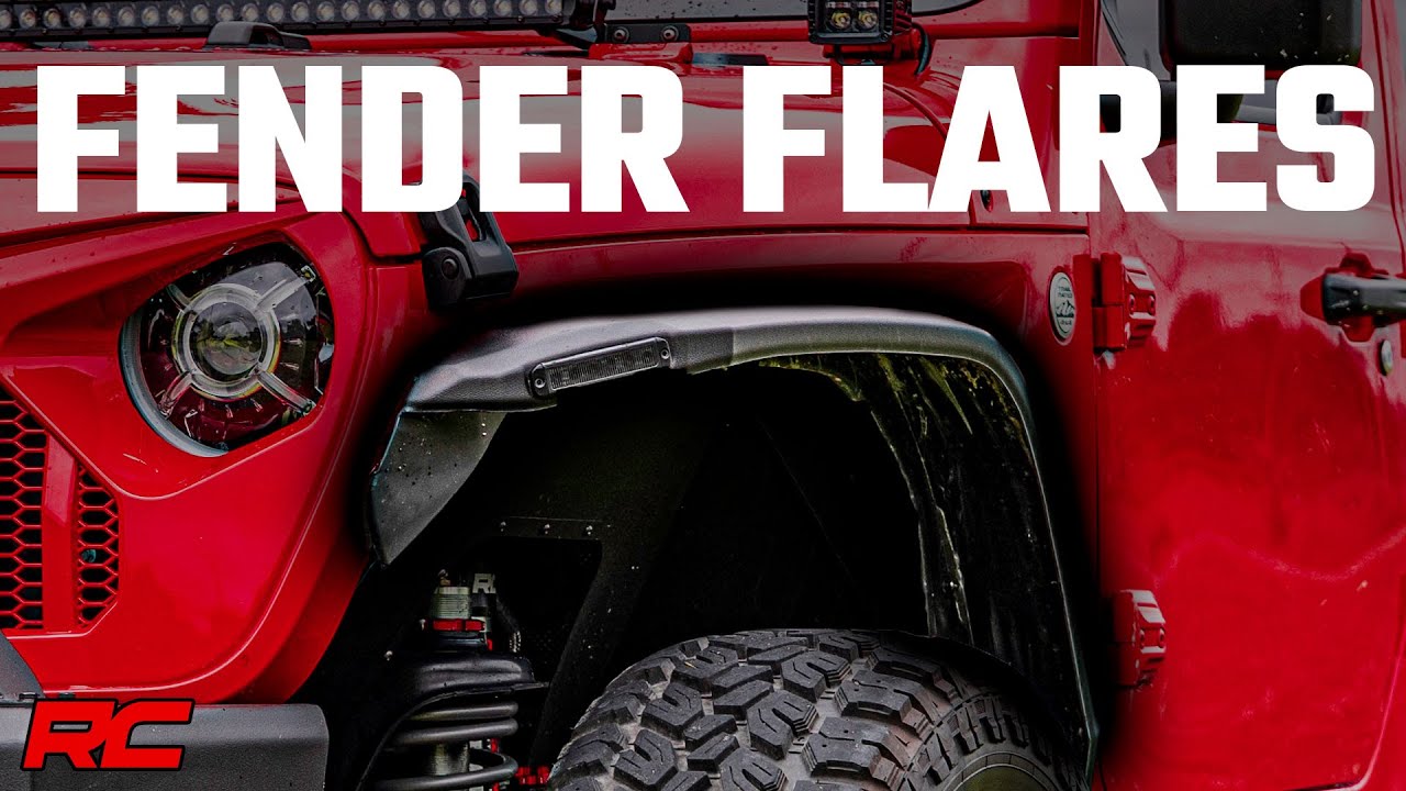 High Clearance LED Flat Fender Flare Kit | UV Treated | | Jeep Wrangler JL (18-24)