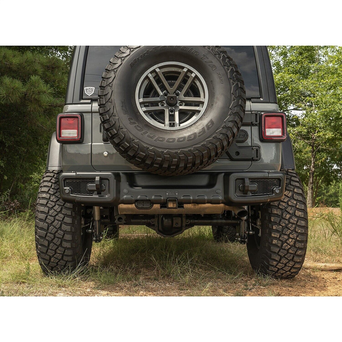 Spartan Rear Bumper Black Jeep Wrangler JL 18-23 by Rugged Ridge