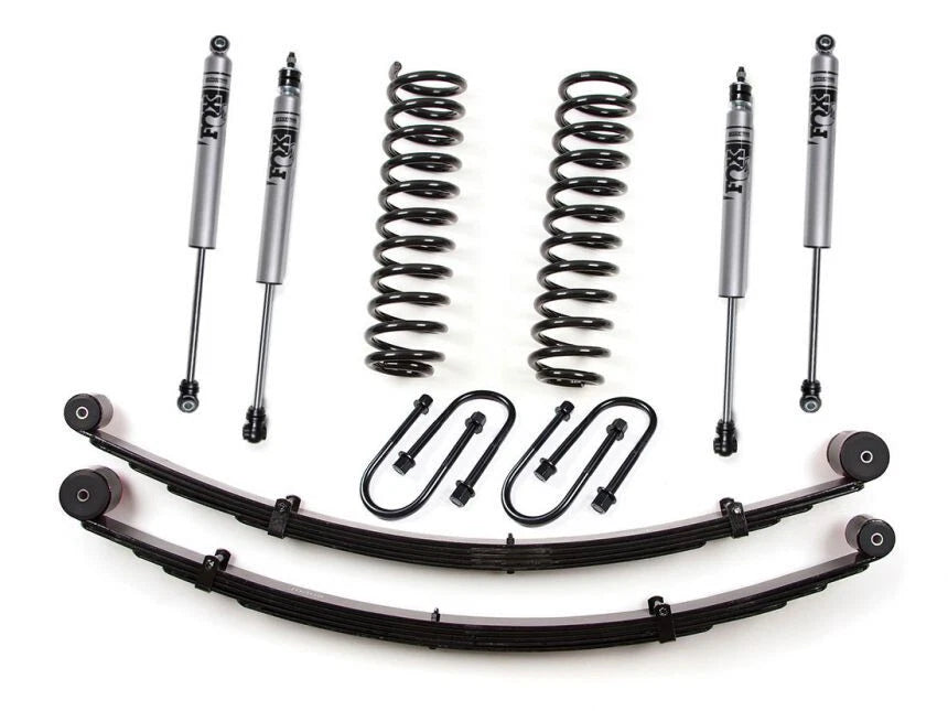 Zone Offroad 3-Inch Coil Leaf Spring Lift Kit Fox Shocks Jeep Cherokee XJ 84-01