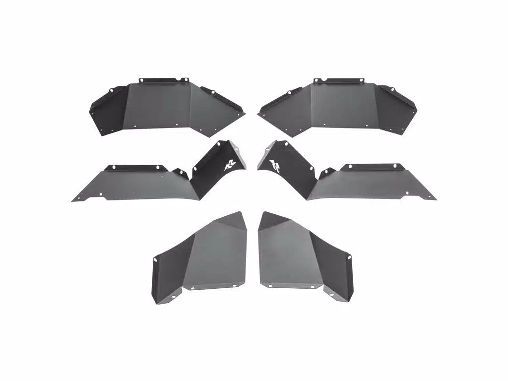 Front & Rear Inner Fender Liners for Jeep Wrangler 18-24 Gladiator 20-24 by Rugged Ridge