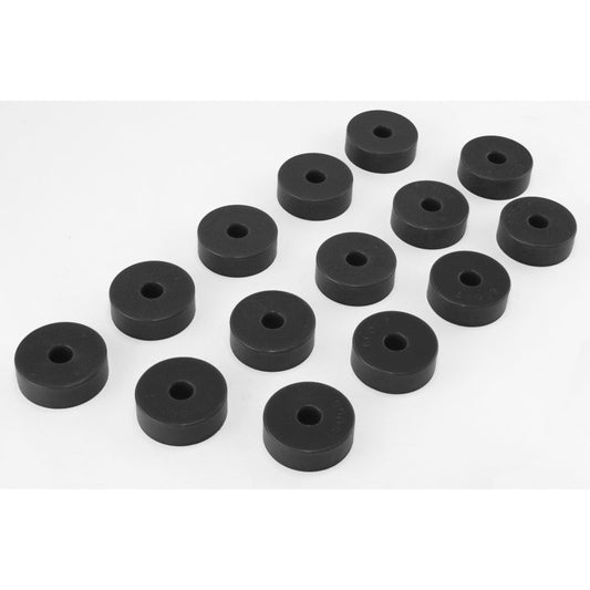 14PC Body Mount Kit Black Jeep CJ5 55-75 by Rugged Ridge