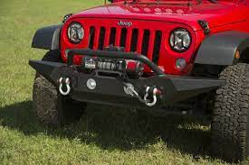 Spartan Front Bumper Satin Black Wrangler JK 07-18 by Rugged Ridge