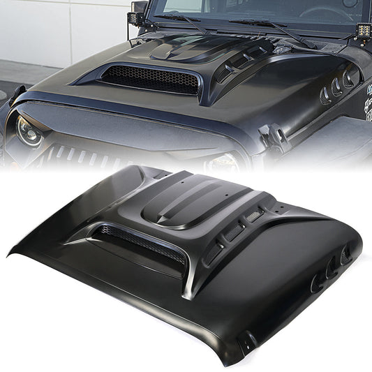 Jeep Wrangler JK Hood with Functional Air Vents | Piranha Series