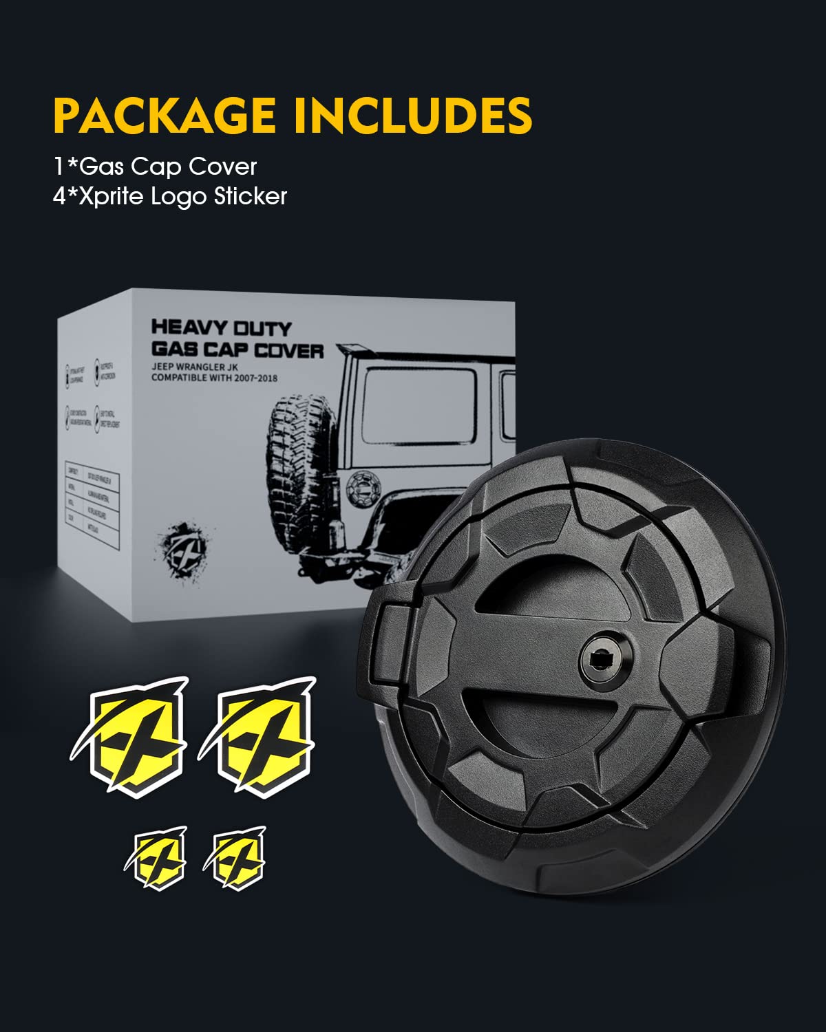 Jeep Wrangler JK Gas Cap Cover | Bedrock Series