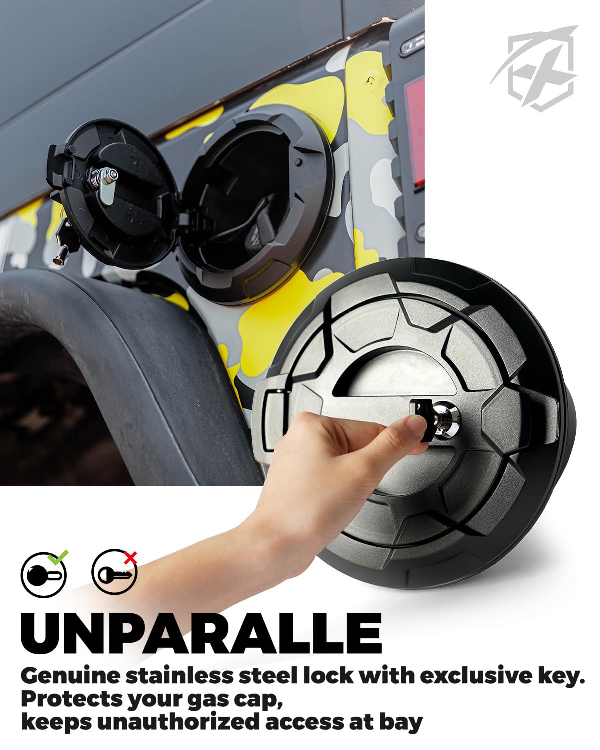 Jeep Wrangler JK Gas Cap Cover | Bedrock Series