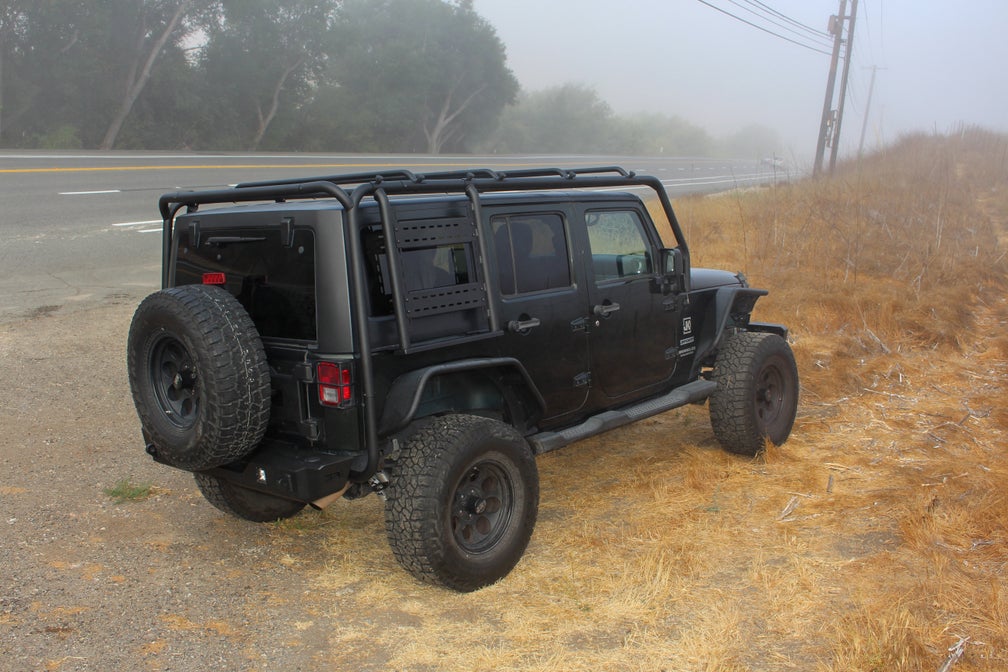 Durable Jeep Wrangler JK Cargo Roof Rack Accessory Mount Pair - Off-Road Utility