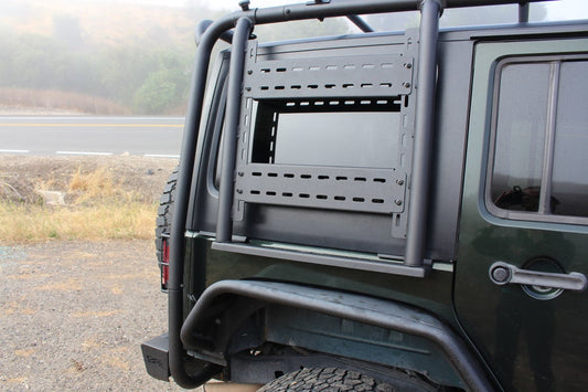 Durable Jeep Wrangler JK Cargo Roof Rack Accessory Mount Pair - Off-Road Utility