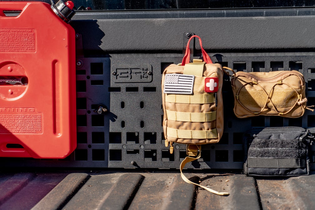Rugged Jeep Gladiator JT Front Bed MOLLE Panel System for Gear Storage