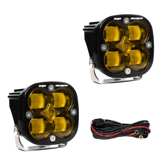 Squadron SAE LED Light Pod Pair SAE Fog, Amber by Baja Designs