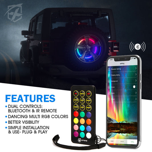 Jeep Wrangler JK RGB LED Spare Tire Brake Light