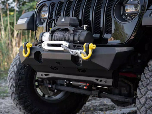 Stubby Front Bumper No Skid Jeep Wrangler, Gladiator 07-24 by Rugged Ridge