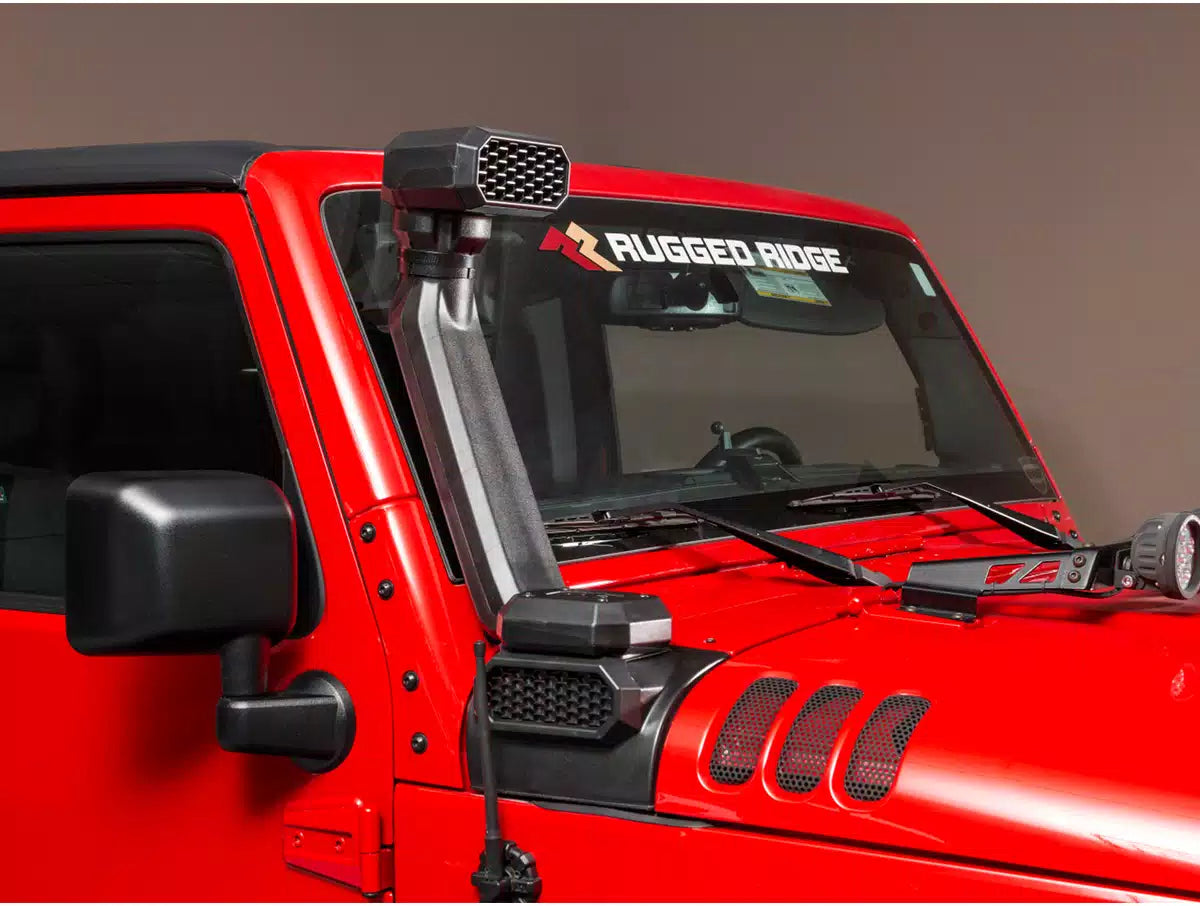 AmFib Low Mount Snorkel Jeep Wrangler 07-18, JK 18 by Rugged Ridge