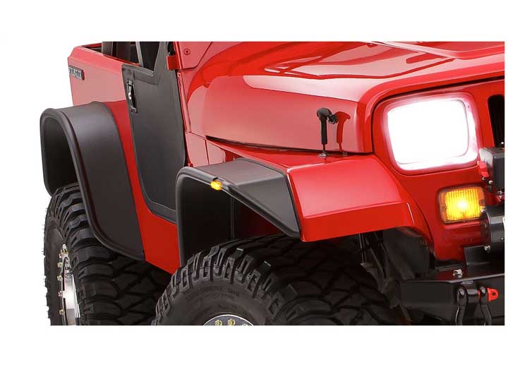 Bushwacker Flat Style 4 PC Fender Flares Wrangler YJ 87-95 by Bushwacker