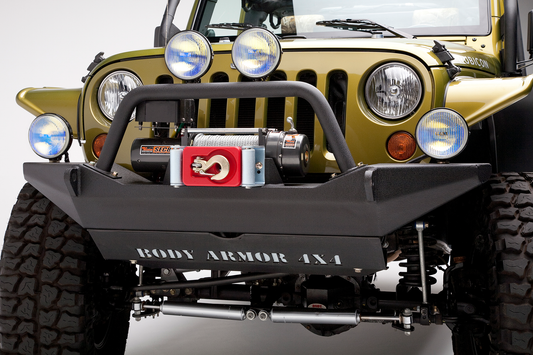 Heavy-Duty Full-Width Steel Front Bumper for Jeep Wrangler JK (2007-2018)