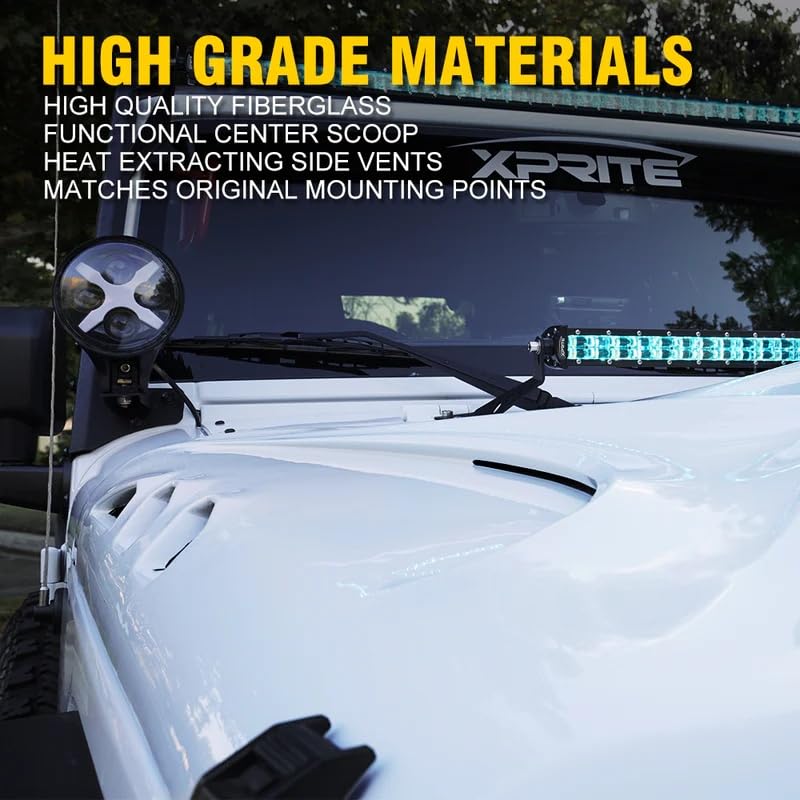 Jeep JK Fiberglass Hood with Scoop Vent | Beast Series