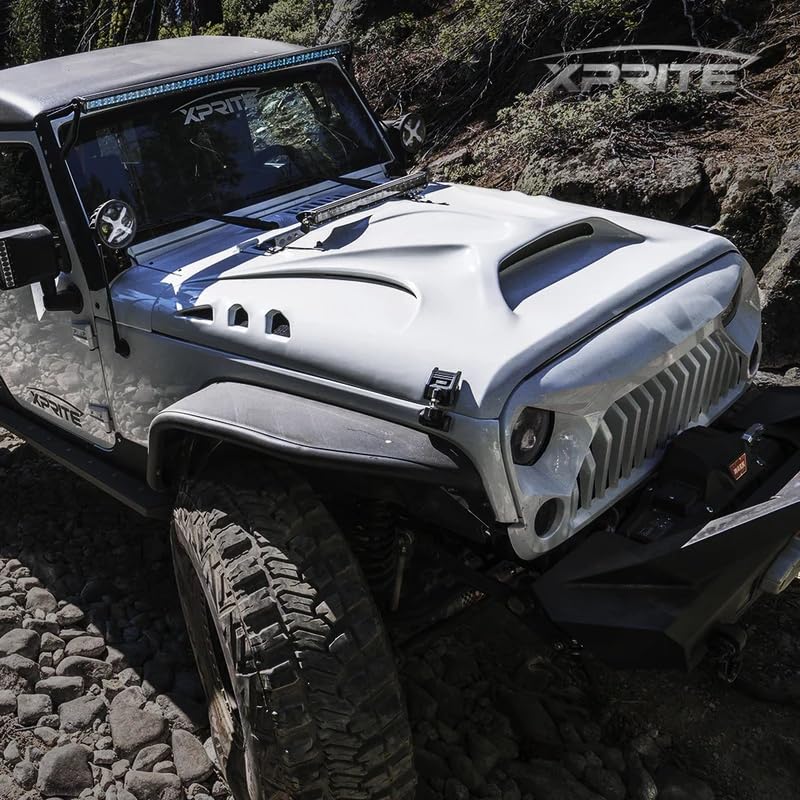 Jeep JK Fiberglass Hood with Scoop Vent | Beast Series