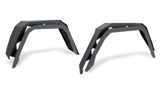 Rugged 2019-2024 Jeep Gladiator JT Rear Fender Flares, 3/16" Steel, High Clearance