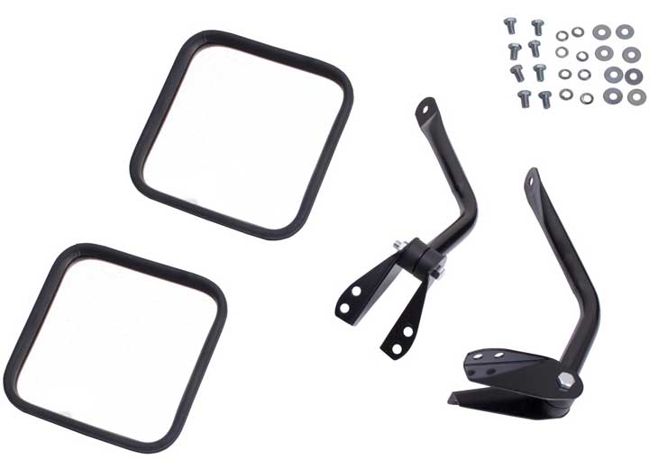 Door Mirror Kit, Black Jeep CJ, Scrambler 55-86 by Omix