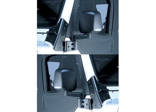 Door Right Mirror Kit Black Jeep Wrangler 87-06 by Omix