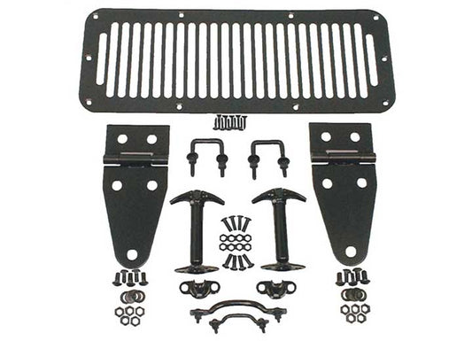 Black Hood Kit Wrangler 87-95, CJ 78-86 By Rugged Ridge