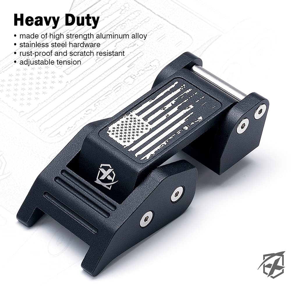 Jeep Wrangler Aluminum Hood Latch with Distressed U.S. Flag